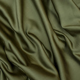 Light Olive Green Heavy Satin Fabric by the Metre, Green Satin Fabric