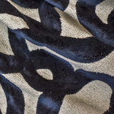 Black Jacquard Velvet Fabric by the Metre, Black Velvet Fabric