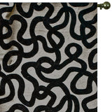 Black Jacquard Velvet Fabric by the Metre, Black Velvet Fabric