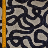 Black Jacquard Velvet Fabric by the Metre, Black Velvet Fabric