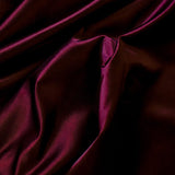 Wine Heavy Satin Fabric by the Metre, Red Satin Fabric