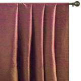 Fuchsia Green Silk Dupioni Fabric by the Metre, Pink Silk Fabric