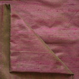 Fuchsia Green Silk Dupioni Fabric by the Metre, Pink Silk Fabric