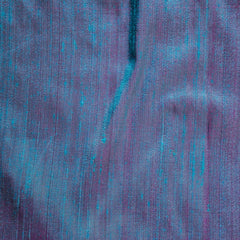 Blue & Pink Silk Dupioni Fabric by the Metre, Blue Silk Fabric