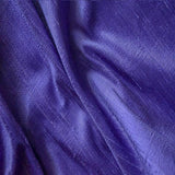 Dark Periwinkle Silk Dupioni Fabric by the Metre, Blue Silk Fabric