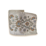 Floral Bliss Embroidered Designer Trim by the Metre, Flowers Curtain Tape, 4 Inches (102 mm)