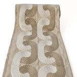 Greek Key Wave Embroidered Designer Trim by the Metre, Chain Stitch Tape, 4.75 Inches (121 mm)