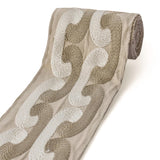 Greek Key Wave Embroidered Designer Trim