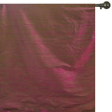 Fuchsia Green Silk Dupioni Fabric by the Metre, Pink Silk Fabric