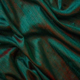 Green & Red Silk Dupioni Fabric by the Metre, Green Silk Fabric