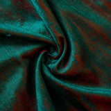 Green & Red Silk Dupioni Fabric by the Metre