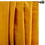 Golden Yellow Silk Dupioni Fabric by the Metre, Yellow Silk Fabric