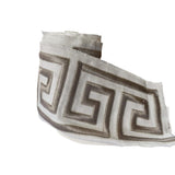 Taupe Greek Key Geometric Border Trim by the Metre, Geometric Curtain Tape, 4.5 Inches (114 mm)