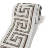 Taupe Greek Key Geometric Border Trim