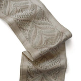 Zari Fern Embroidered Designer Trim by the Metre, Floral Curtain Tape, 4 Inches (101 mm)