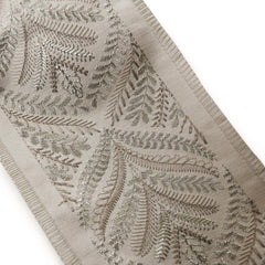 Zari Fern Embroidered Designer Trim by the Metre, Floral Curtain Tape, 4 Inches (101 mm)