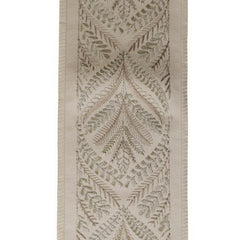 Zari Fern Embroidered Designer Trim by the Metre, Floral Curtain Tape, 4 Inches (101 mm)