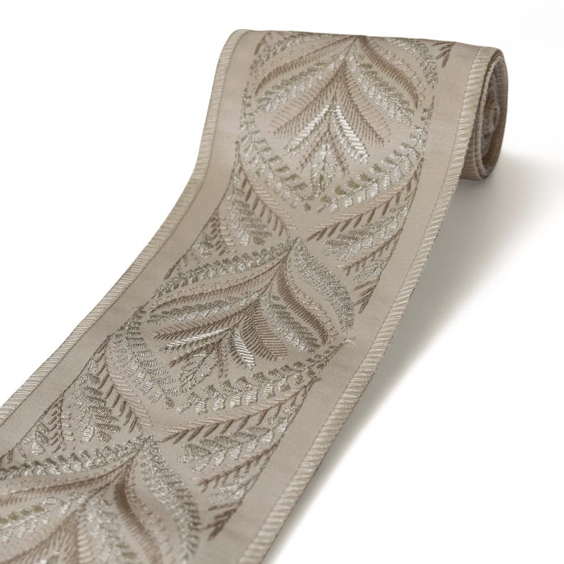 Zari Fern Embroidered Designer Trim