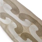 Greek Key Wave Embroidered Designer Trim by the Metre, Chain Stitch Tape, 4.75 Inches (121 mm)