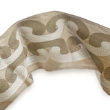 Greek Key Wave Embroidered Designer Trim by the Metre, Chain Stitch Tape, 4.75 Inches (121 mm)