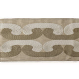 Greek Key Wave Embroidered Designer Trim by the Metre, Chain Stitch Tape, 4.75 Inches (121 mm)