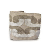 Greek Key Wave Embroidered Designer Trim by the Metre, Chain Stitch Tape, 4.75 Inches (121 mm)