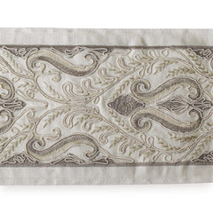 Baroque Vine Ivory Embroidered Designer Trim by the Metre, Zardozi Border Tape, 5 Inches (127 mm)