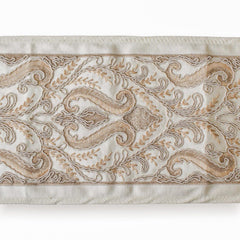 Baroque Vine Beige Embroidered Designer Trim by the Metre, Zardozi Border Trim, 5 Inches (127 mm)
