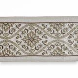 Floral Bloom Embroidered Designer Trim by the Metre, Zari & Thread Border Trim, 5 Inches (127 mm)