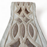 Lattice Velvet Embroidered Designer Trim by the Metre, Geometric Curtain Tape, 5 Inches (127 mm)