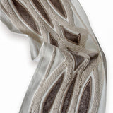 Lattice Velvet Embroidered Designer Trim by the Metre, Geometric Curtain Tape, 5 Inches (127 mm)