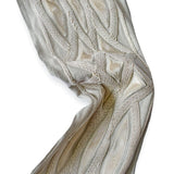 Gray Lattice Velvet Embroidered Designer Trim by the Metre, Geometric Curtain Tape, 5 Inches (127 mm)