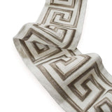 Taupe Greek Key Geometric Border Trim by the Metre, Geometric Curtain Tape, 4.5 Inches (114 mm)