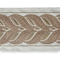 Braided Chevron Luxe Embroidered Border by the Metre, Floral Embroidery Trim, 5 Inches (127mm)
