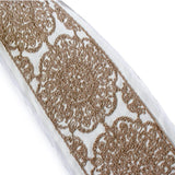 Medallion Cordwork Embroidered Border by the Metre, Mandala Embroidery Trim Lace, 4.75 Inches (121mm)