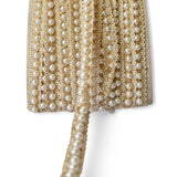 Pearl Crochet Jute Trim by the Metre, 0.5 Inches (12mm) Jute Braided Lace Trim, Lace For Curtains