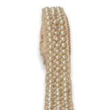 Pearl Crochet Jute Trim by the Metre, 1.50 Inches (40 mm) Jute Braided Lace Trim, Lace For Curtains
