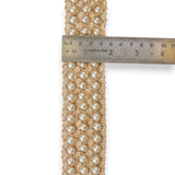 Pearl Crochet Jute Trim by the Metre, 1.50 Inches (40 mm) Jute Braided Lace Trim, Lace For Curtains