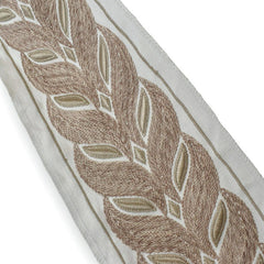 Braided Chevron Luxe Embroidered Border by the Metre, Floral Embroidery Trim, 5 Inches (127mm)