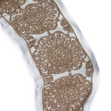 Medallion Cordwork Embroidered Border by the Metre, Mandala Embroidery Trim Lace, 4.75 Inches (121mm)