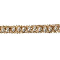 Pearl Crochet Jute Trim by the Metre, 0.5 Inches (12mm) Jute Braided Lace Trim, Lace For Curtains