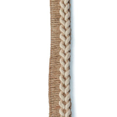 Natural Braided Jute Trim, Rustic Jute Lace with Fringe