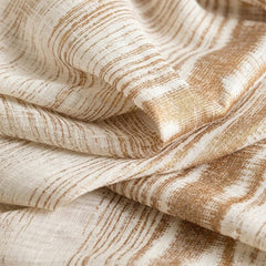 Copper Foil Sheer Curtain Fabric by the Metre, Iridescent Copper Sheer Fabric