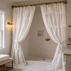 Ivory Illustrations Sheer Curtain Fabric By The Metre