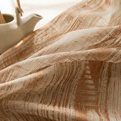 Copper Foil Sheer Curtain Fabric by the Metre