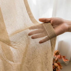 Open Weave Sheer Curtain Fabric by the Metre