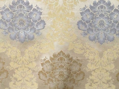 Grey And Gold Cotton Fabric By The Metre