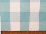 Light Turquoise And White Cotton Fabric By The Metre