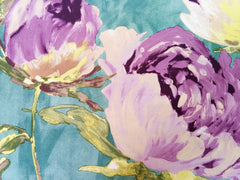 Pink Roses Printed Velvet Fabric By The Metre