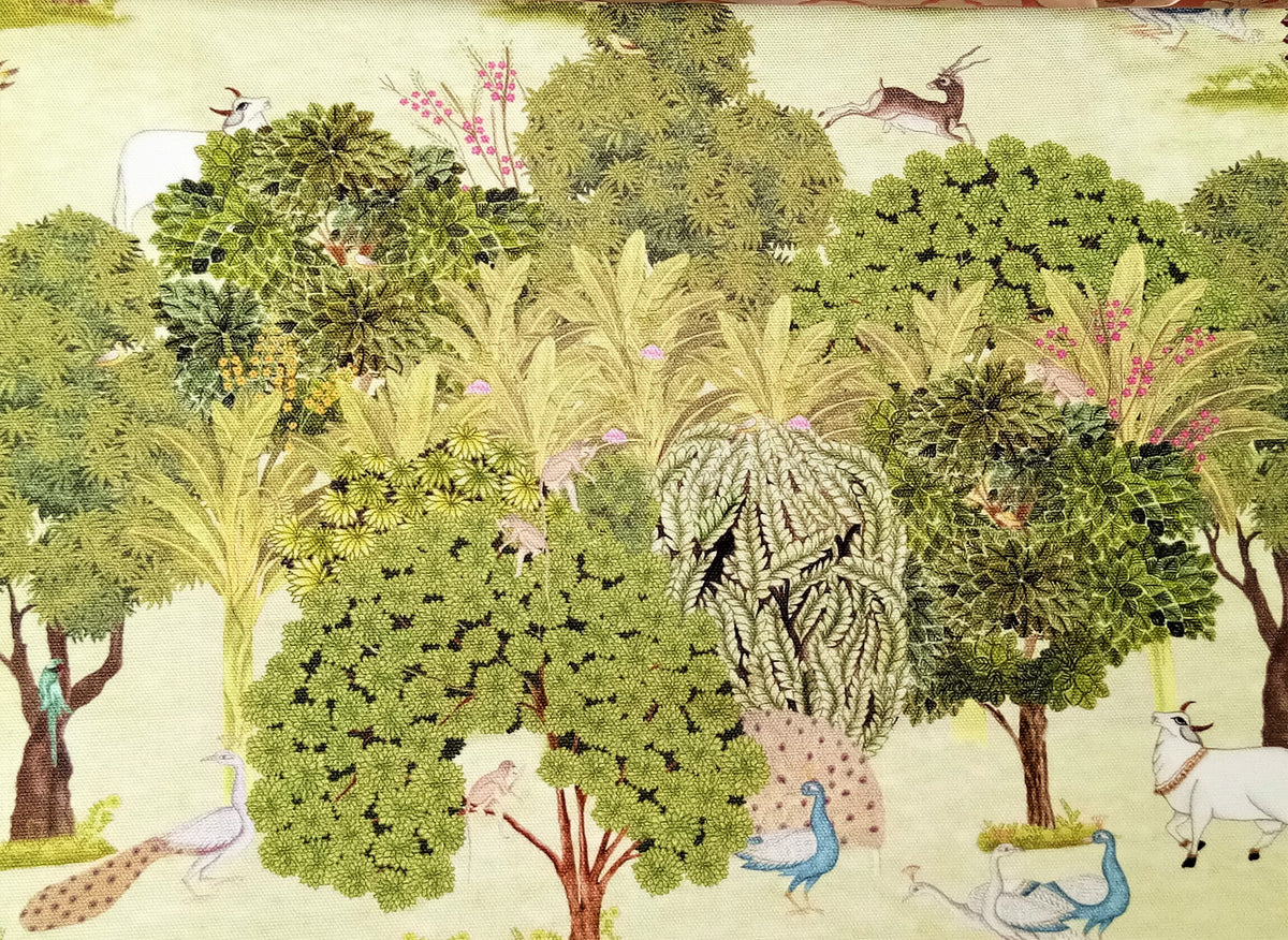 Green Pastures Cotton Fabric By The Metre